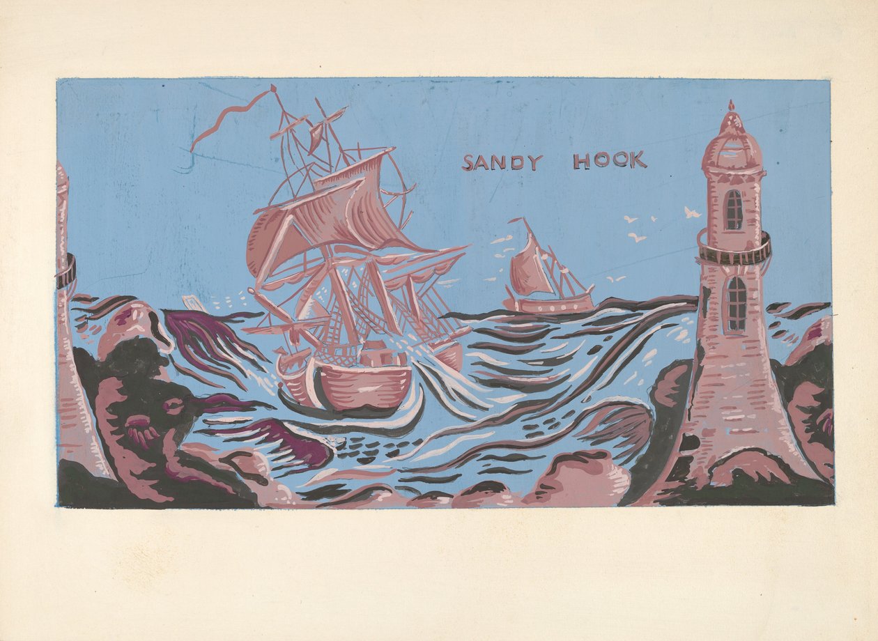 Bandbox, ca. 1938 (akvarel) af Mina Lowry