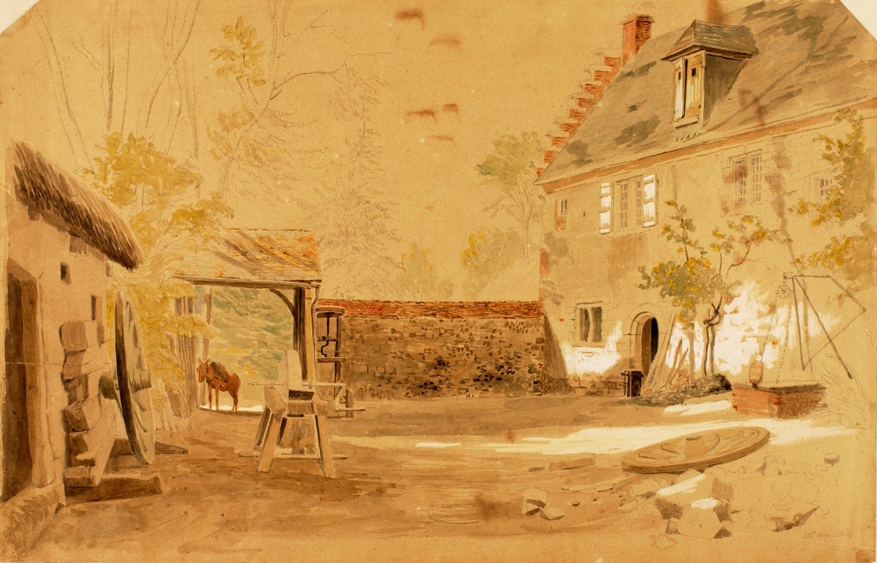 Ancient Abbey of St. Valery, Frankrig, 1862. af Miner Kilbourne Kellogg