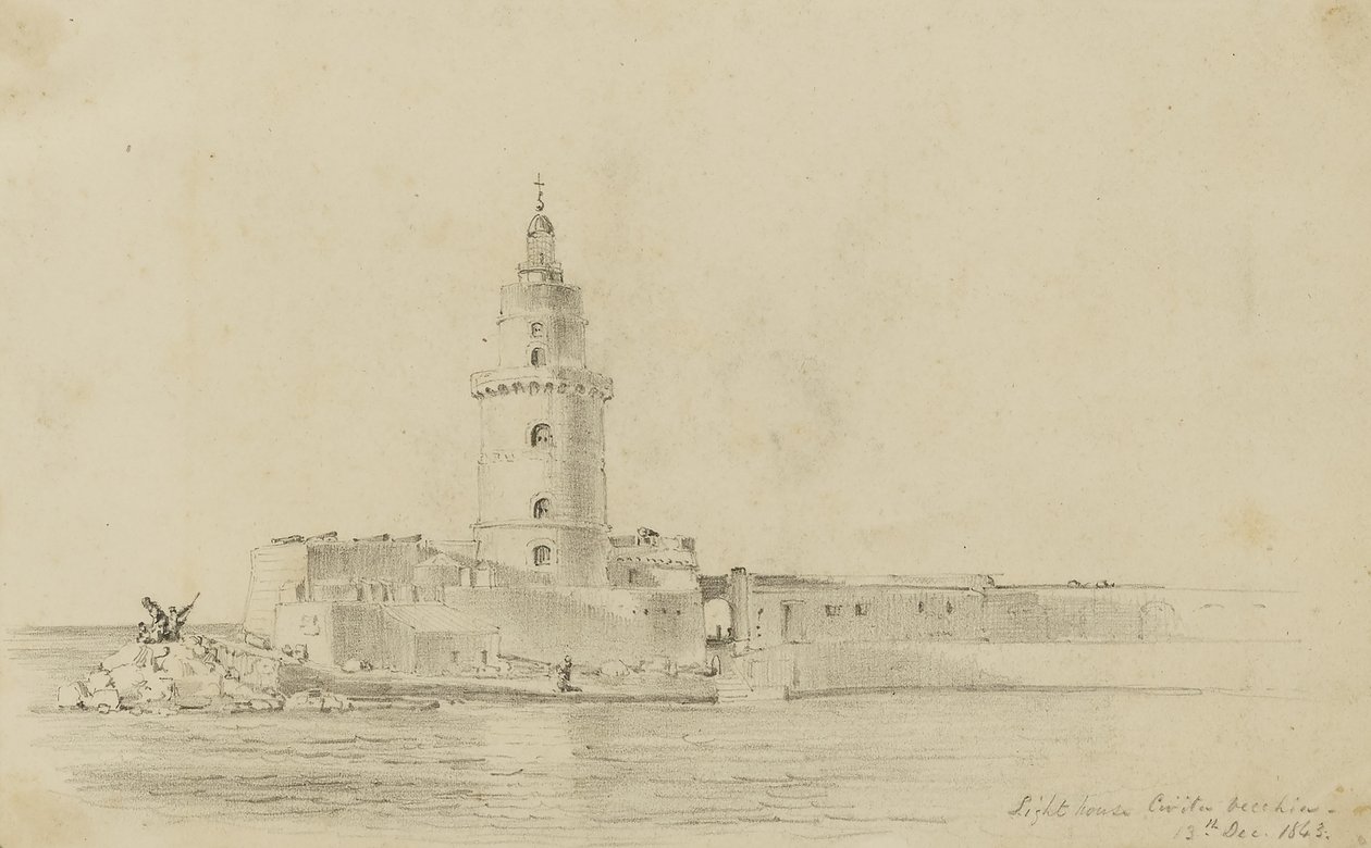 Fyrtårn, Civitavecchia af Miner Kilbourne Kellogg