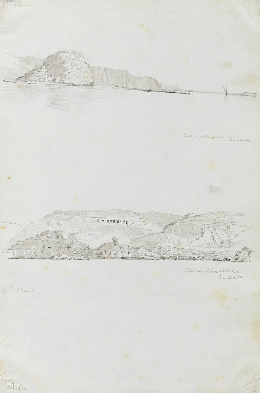 Nilen (3. og 4. udsigt, Gebel el Fedah) af Miner Kilbourne Kellogg