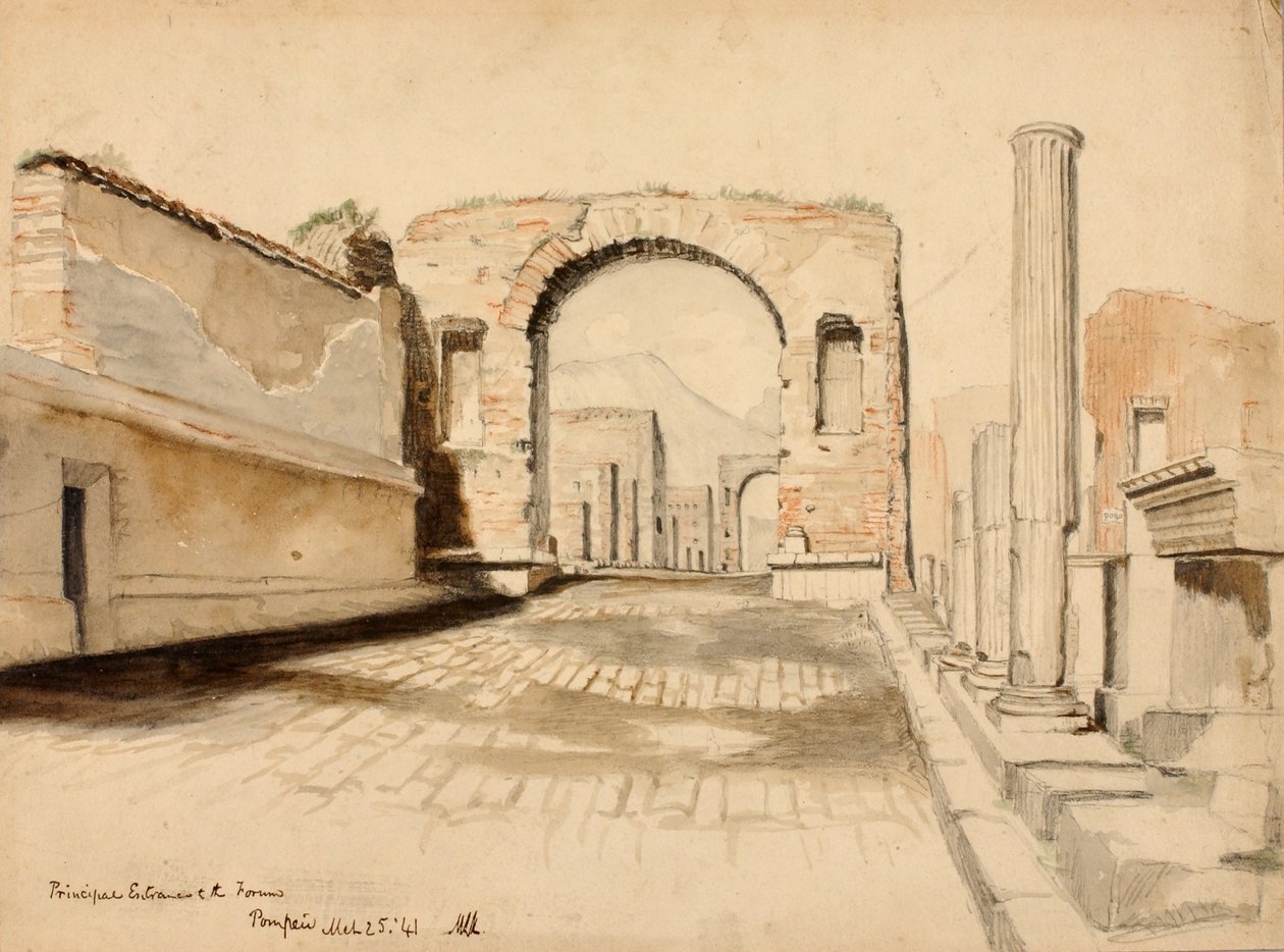 Hovedindgangen til Forum, Pompeji af Miner Kilbourne Kellogg