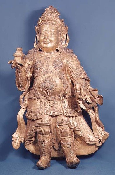 Figur af Virupaksa, tidligt i det 15. århundrede (forgyldt bronze) af Ming Dynasty Chinese School