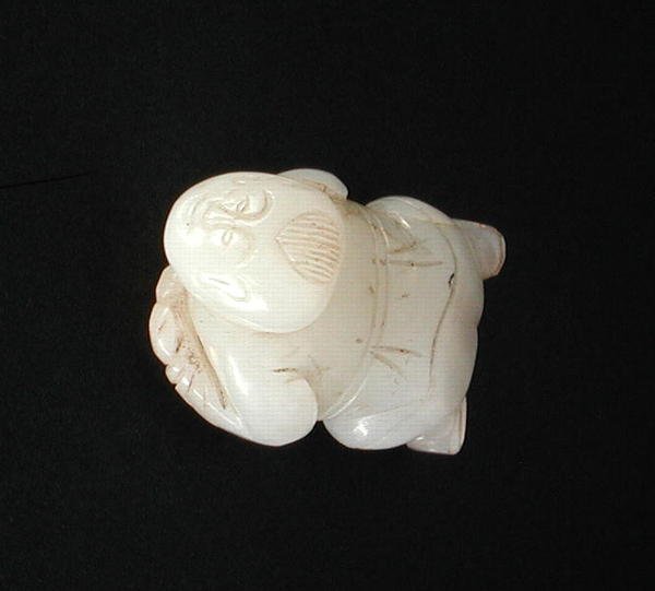 Figur af en dreng, Ming-dynastiet (1368-1644) (jade) af Ming Dynasty Chinese School