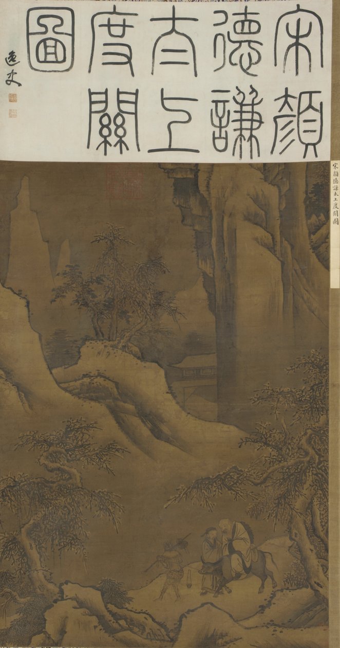 Laozi krydser passet, ca. 1600 af Ming Dynasty Chinese School