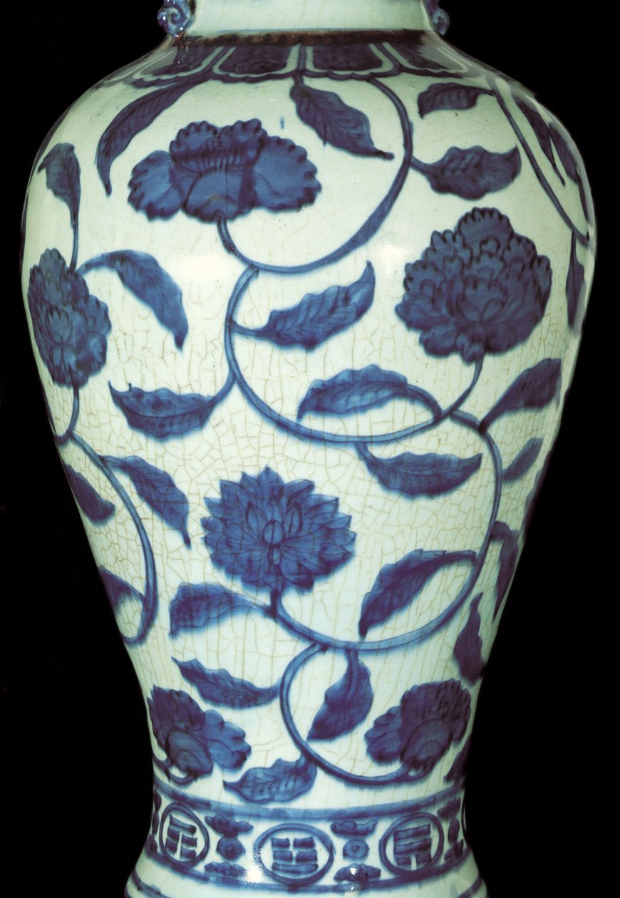 Stor blå og hvid vase, Jaijing Periode af Ming Dynasty Chinese School