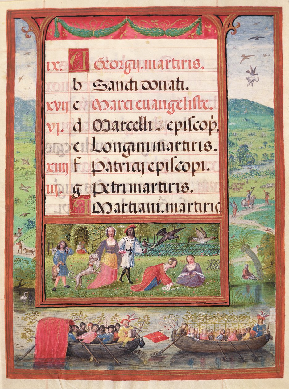 Lutesang i efteråret, 1554 (blæk og farve på papir) af Ming Dynasty Chinese School