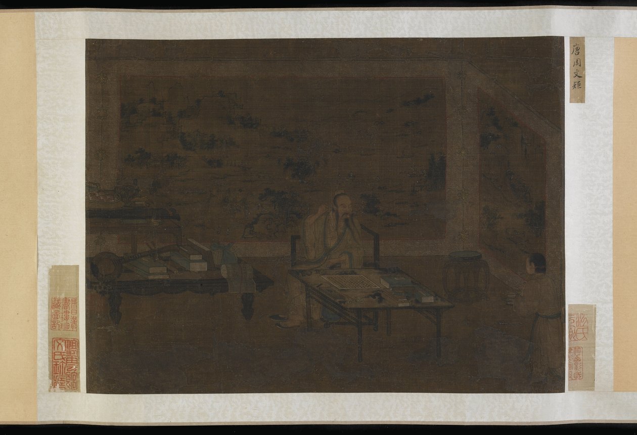 Mand renser sit øre af Ming Dynasty Chinese School