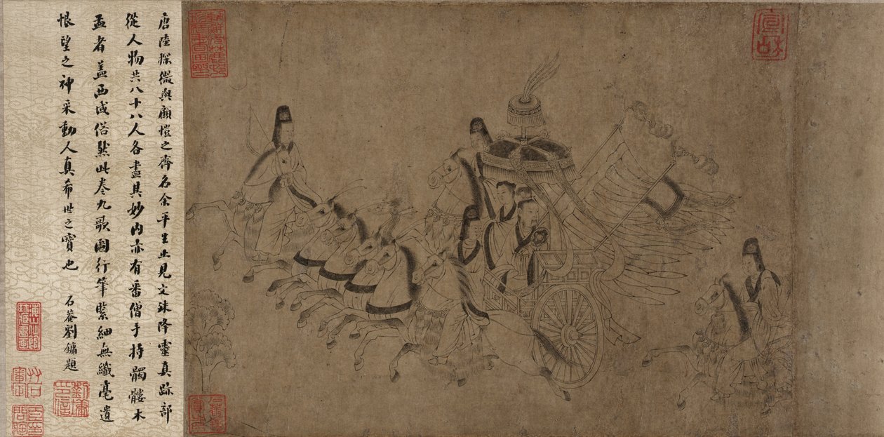 Nymfe fra Luo-floden (blæk på papir) af Ming Dynasty Chinese School