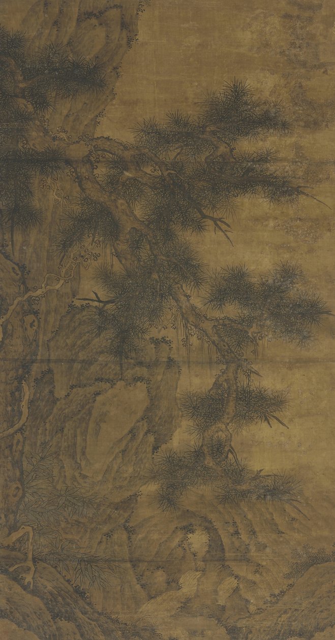 Pine og Brook af Ming Dynasty Chinese School