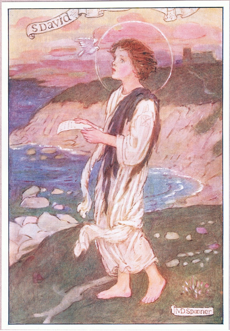 Rene læber, hvorfra der aldrig faldt noget grimt ord (farve litho) af Minnie Didbin Spooner