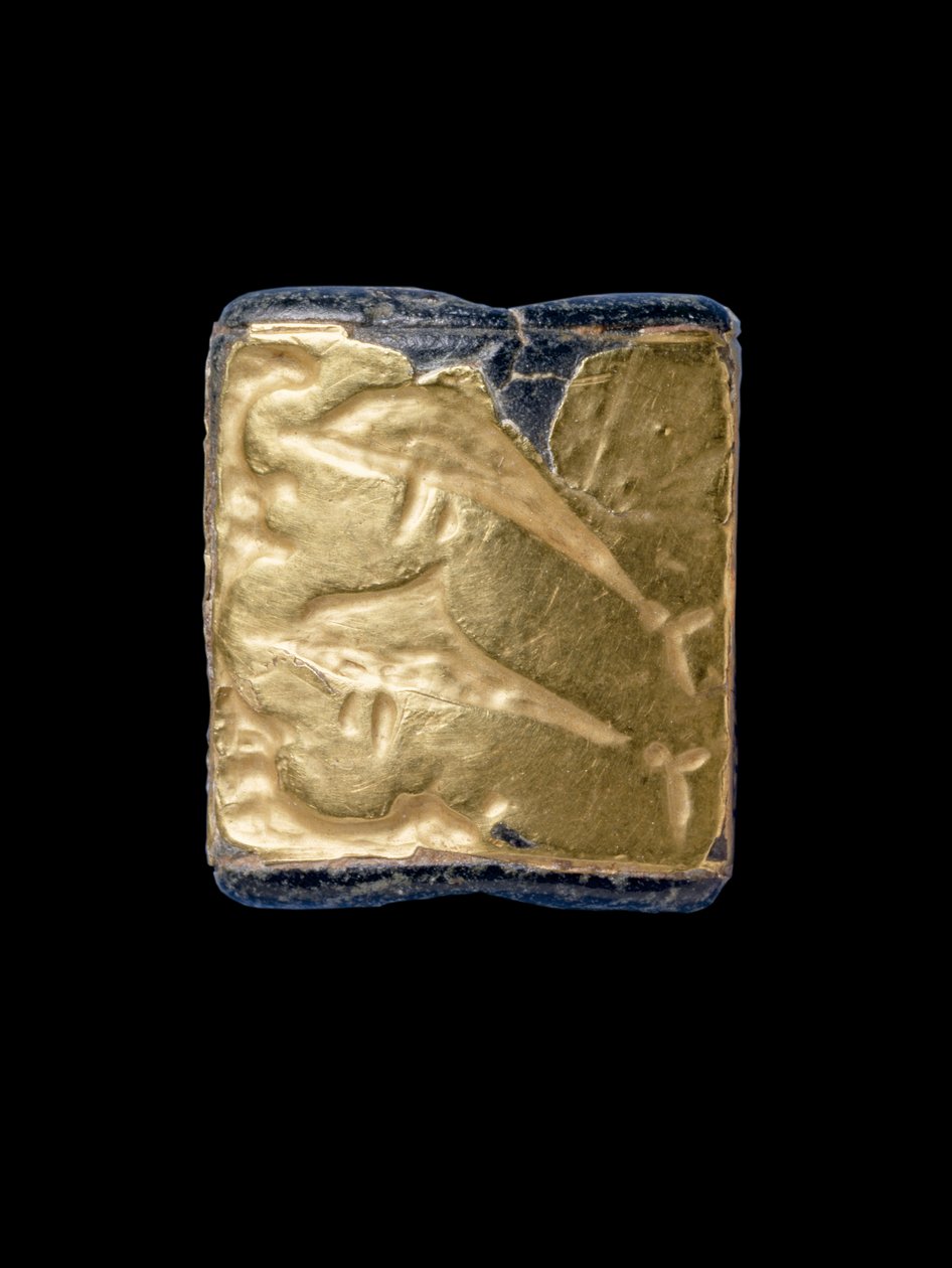 Delfinsælsten, Kreta, mellemminoisk, ca. 1800-1700 f.Kr. (guld) af Minoan