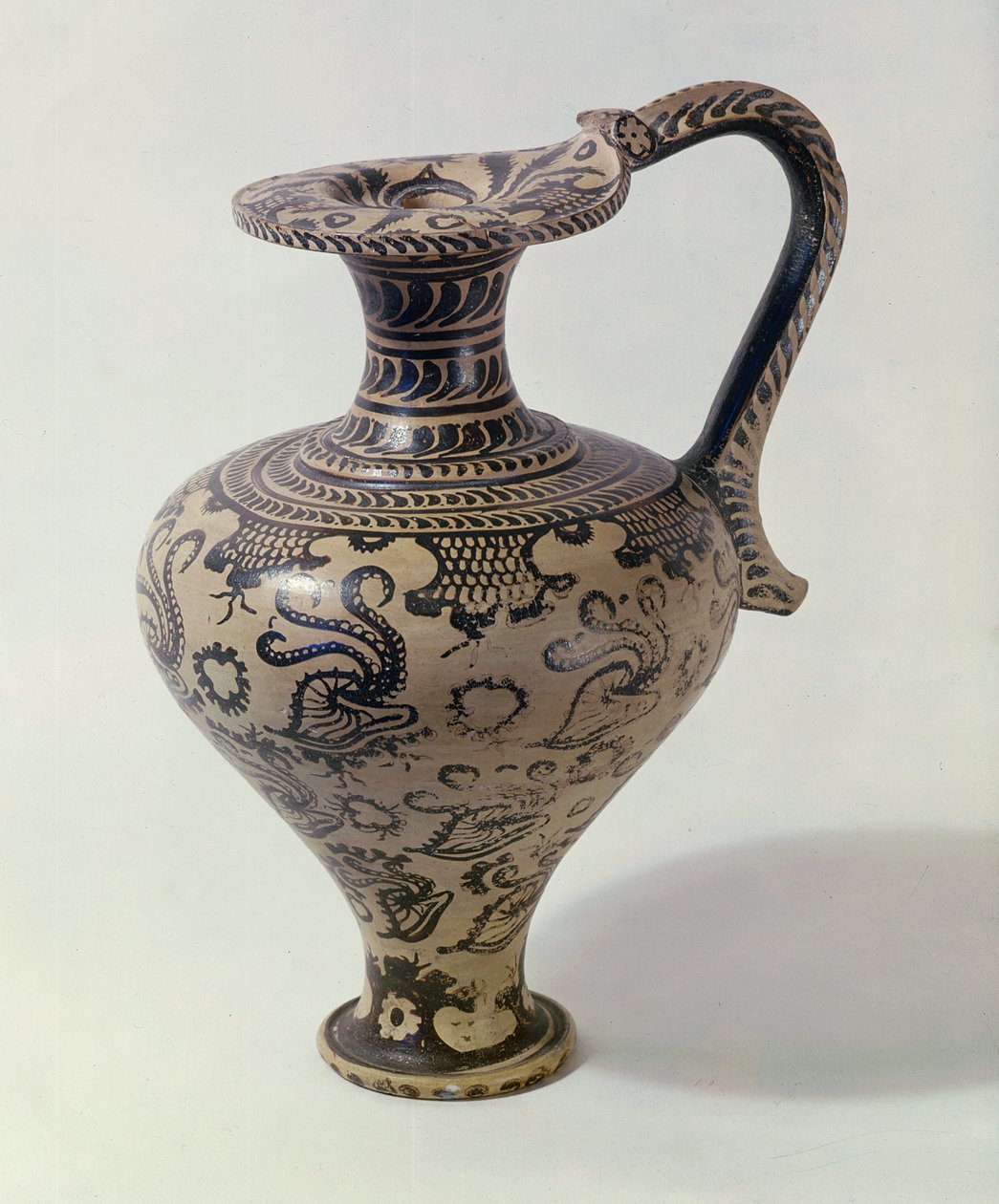 Oenochoe med en marin dekoration (keramik) af Minoan