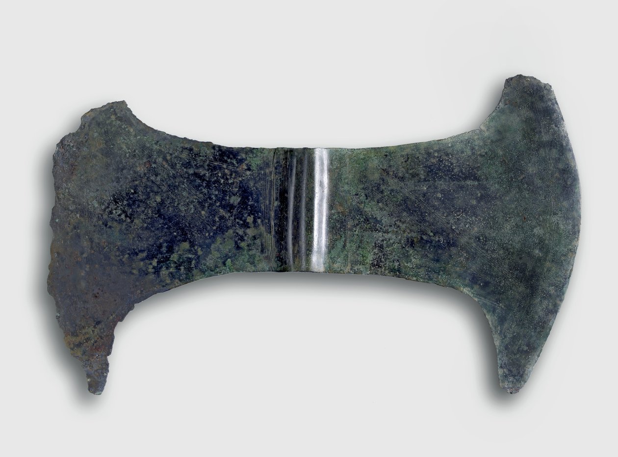 Votiv dobbeltøkse, Kreta, ca. 1700-1500 f.Kr. (bronze) af Minoan