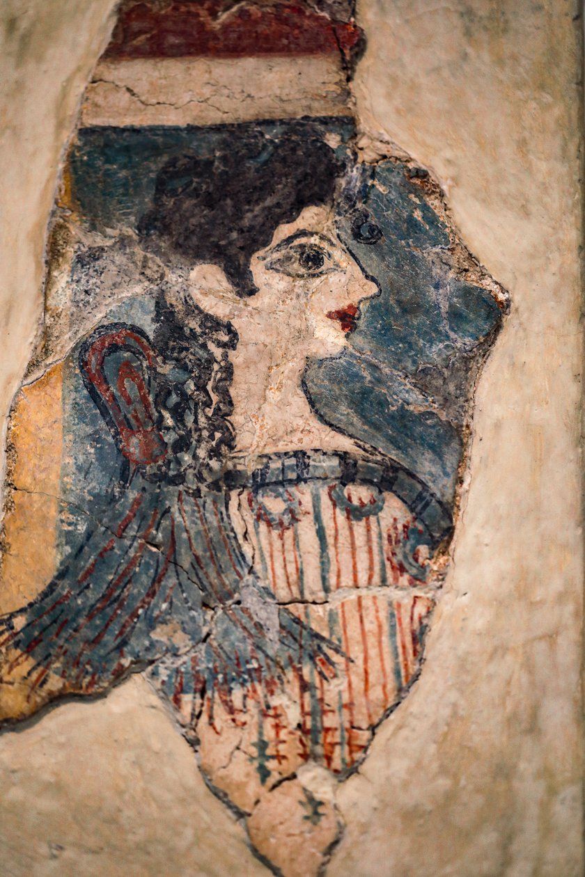 Camp-stol fresco af Minoan