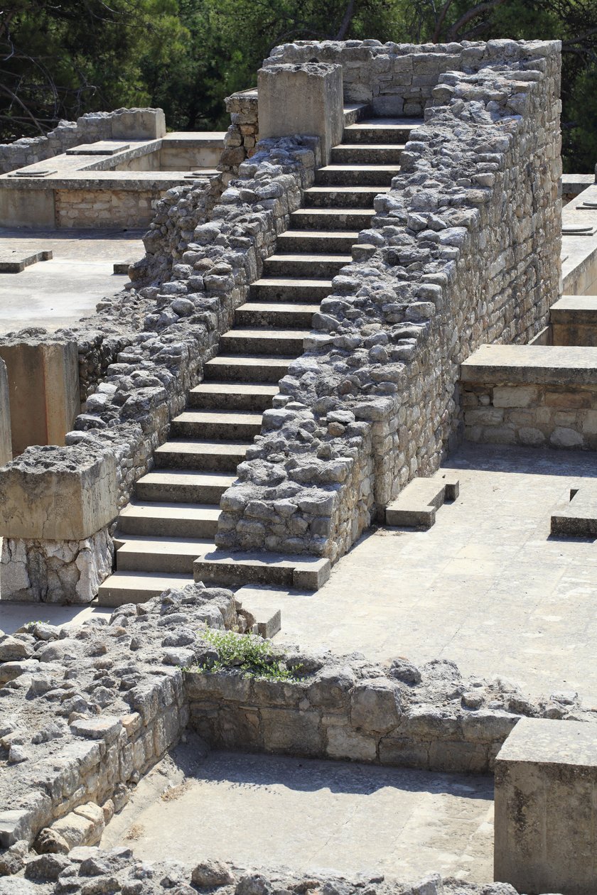 Orientalsk del af Kong Minos palads i Knossos mellem dronningen megaron og den centrale domstol. Kreta. 1600-1450 f.Kr af Minoan