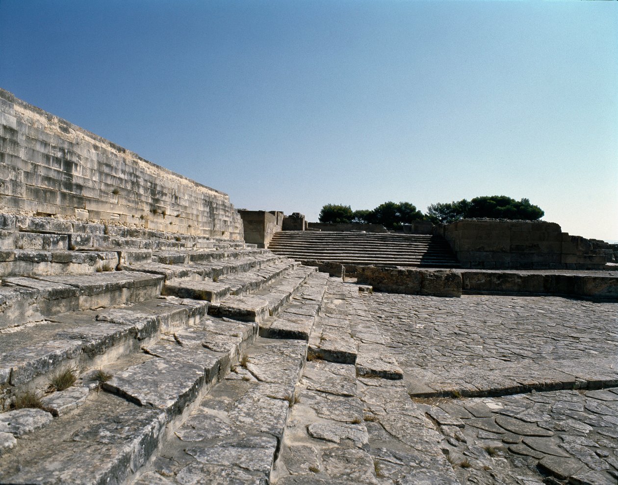 Udsigt over ruinerne af Phaistos, 2700-1200 f.Kr af Minoan