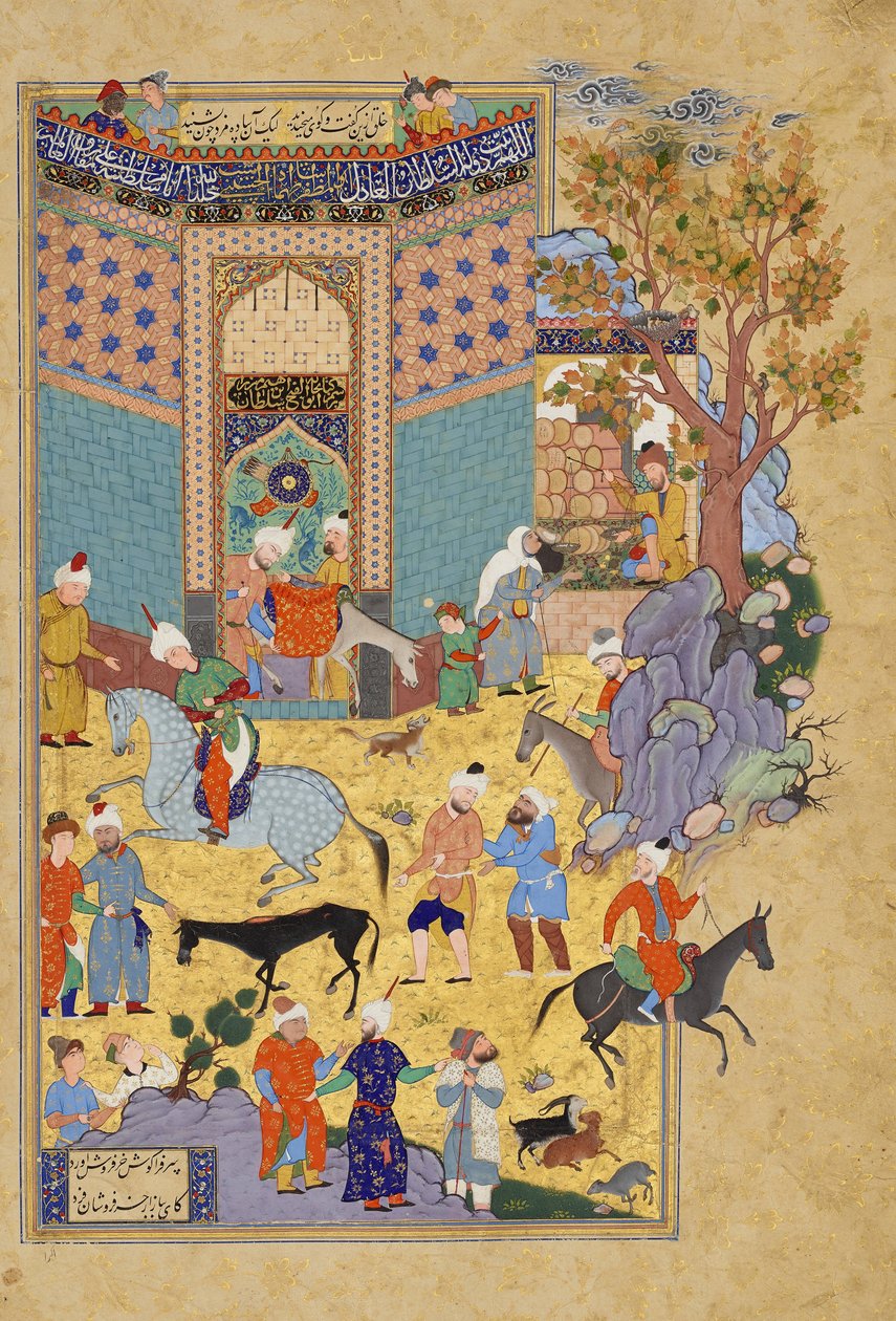 Salg af æsler. Syv Aurang, Jami. 1556-65. Friere af Mirza Ali
