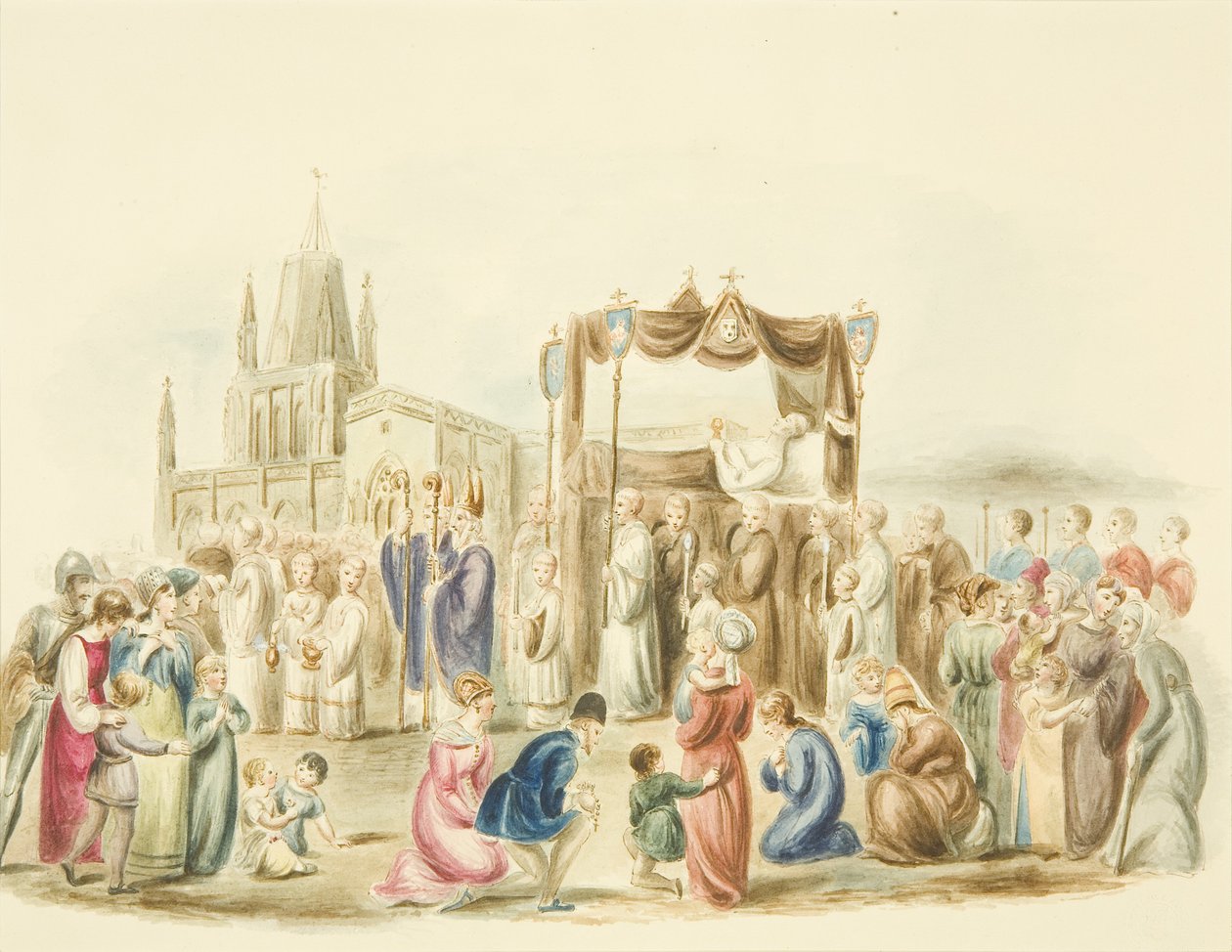 Begravelse af William Canynges uden for St Mary Redcliffe af Miss Martha Bird