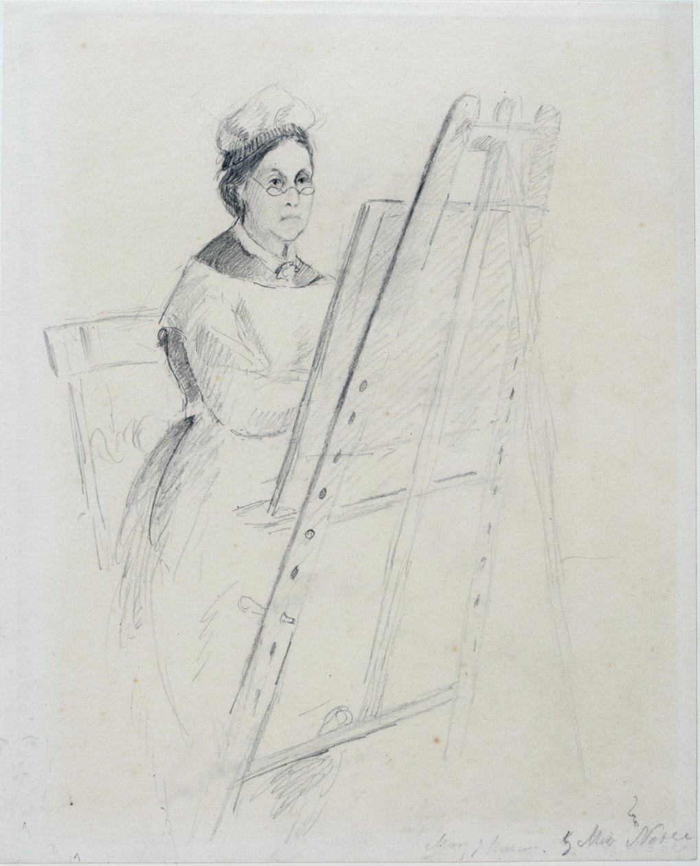 Portræt af Mary Jane Hancock af Miss Noble
