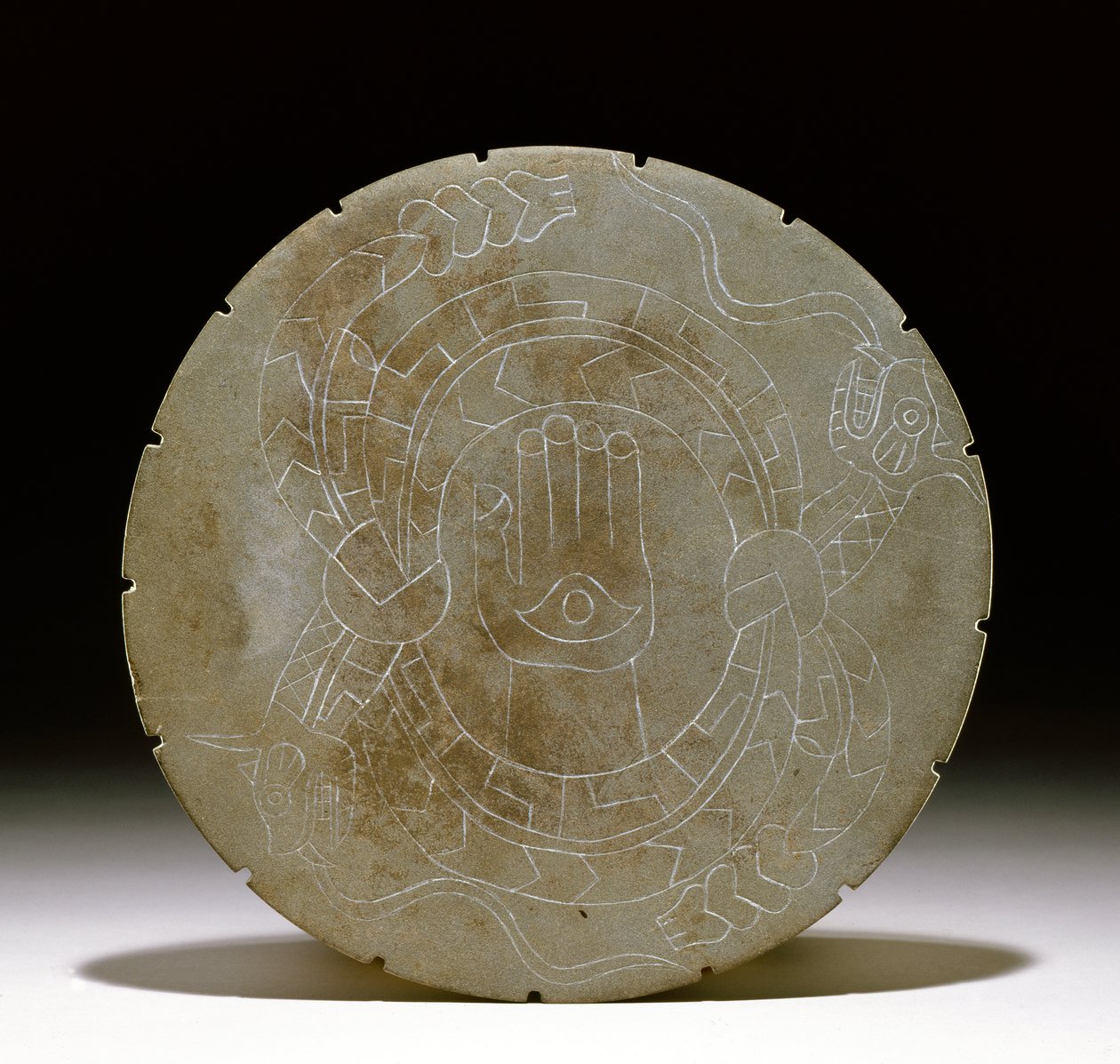 Paletsten, Moundville, 1200-1500 (se også 422910) af Mississippian culture