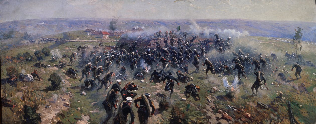 Slaget ved Gorni Dubnik den 24. oktober 1877, 1914 af Mitrofan Borisovich Grekov