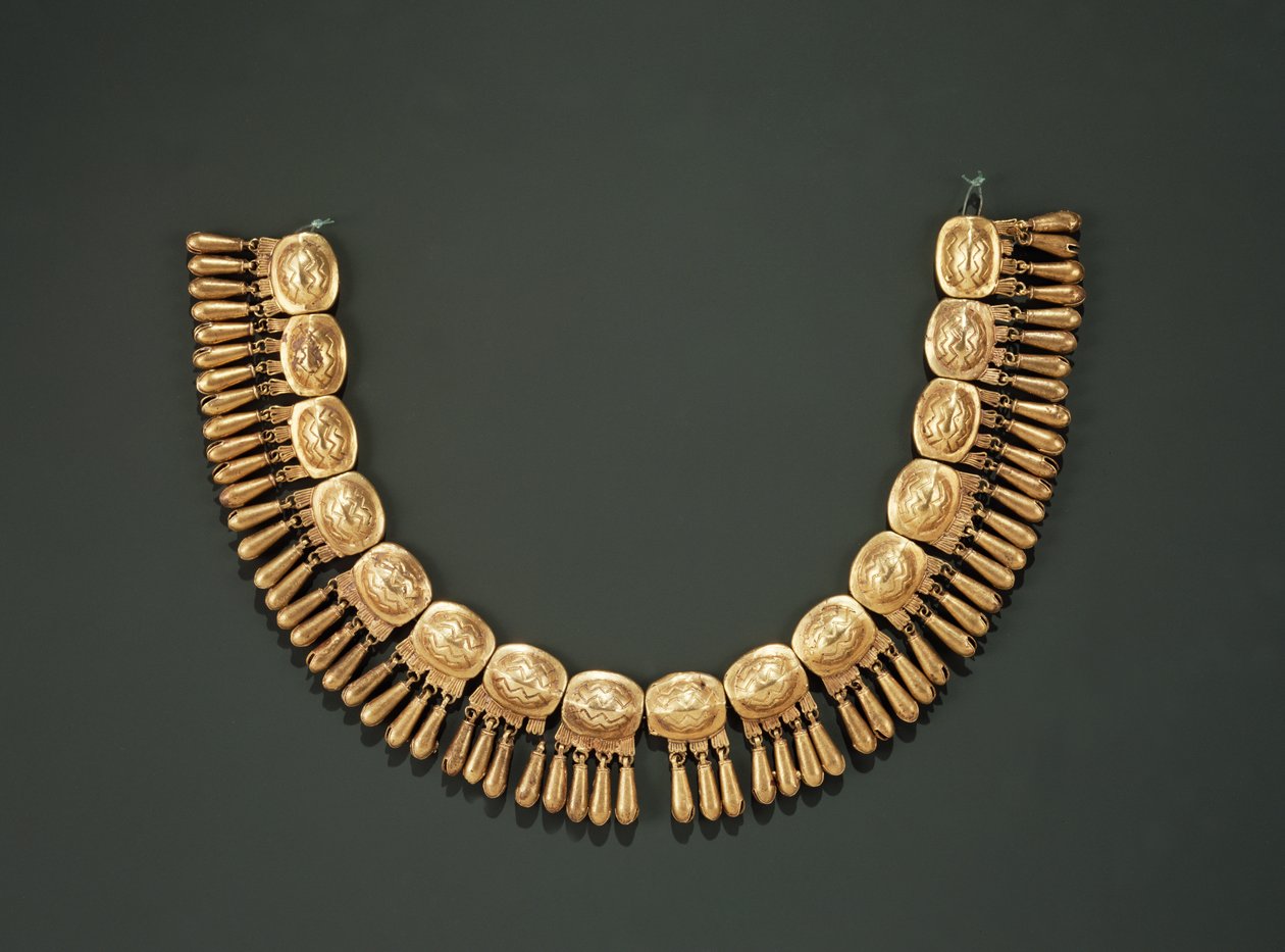 Halskæde (guld) af Mixtec