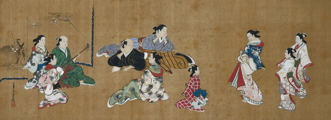 Underholdningsscene, 1700-tallet. af Miyagawa Chōshun