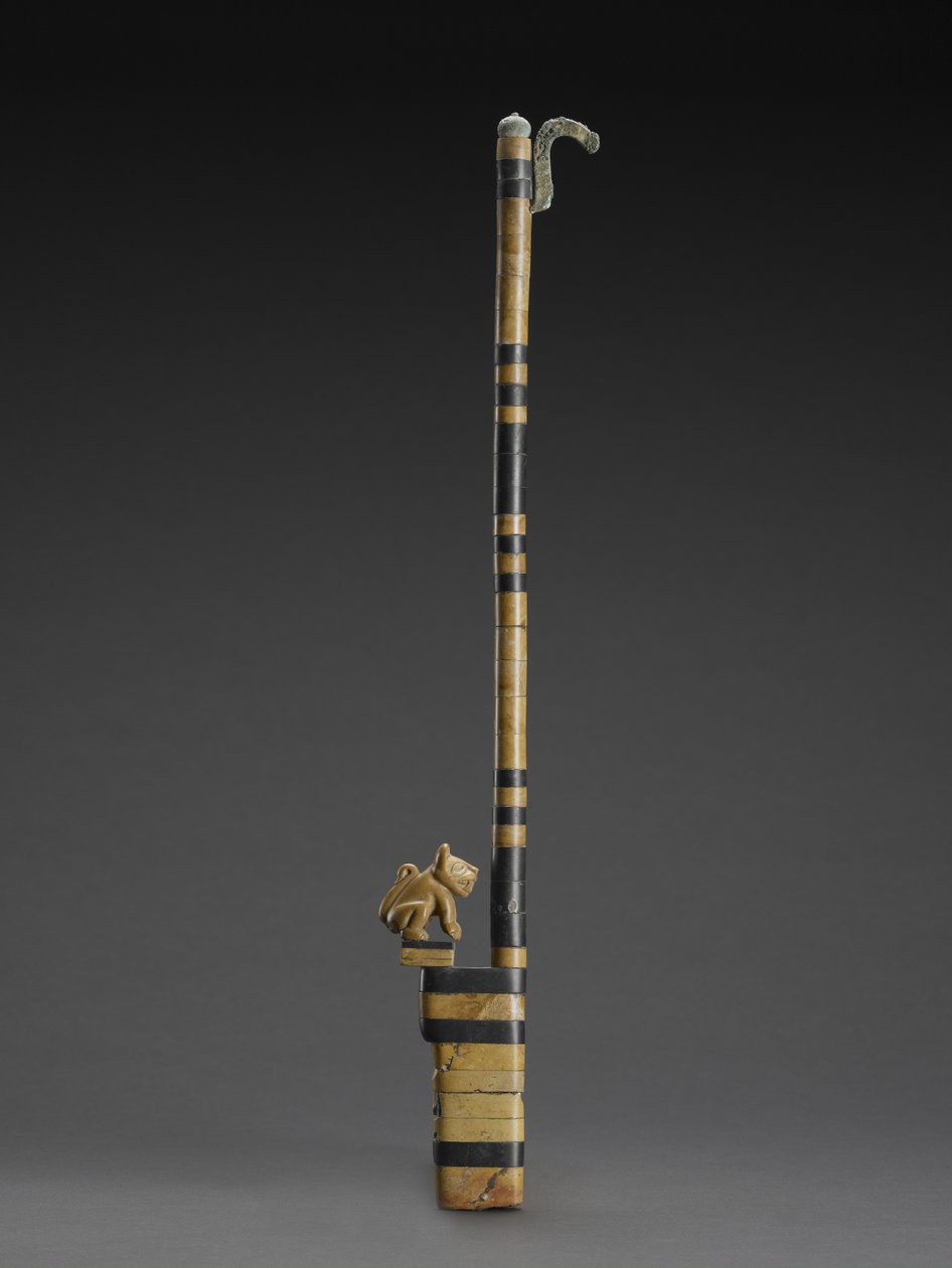 Atlatl med Feline af Moche Moche