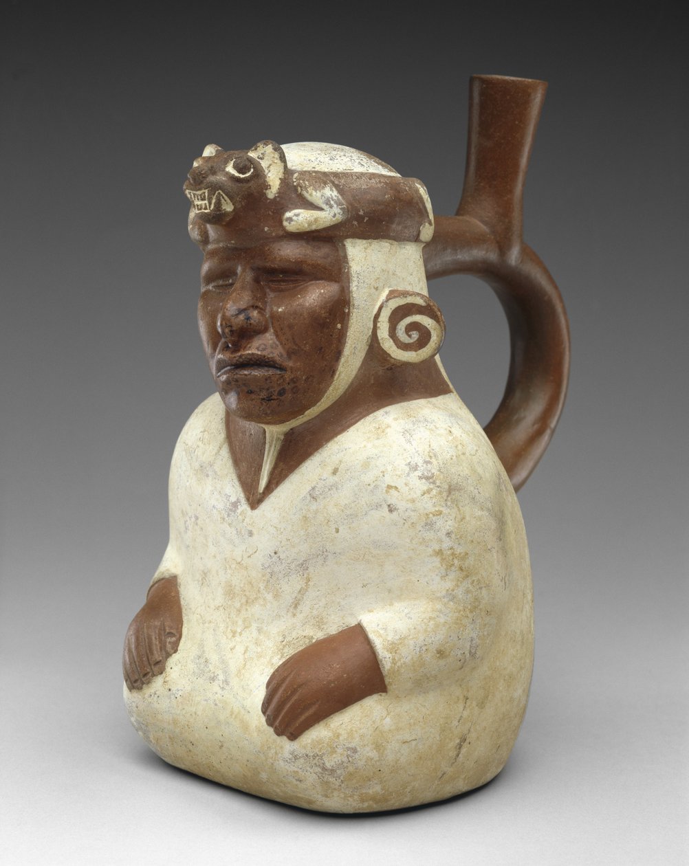 Blind Shaman Effigy Vessel af Moche Moche