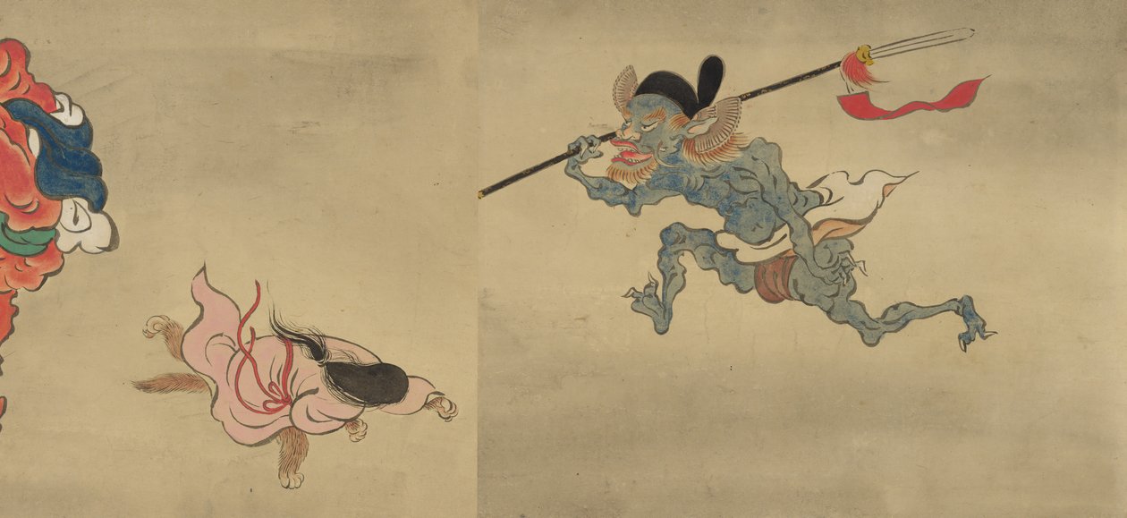 Kopi af Night Parade of One Hundred Demons fra Shinjuan Collection, 1700-tallet. af Mochizuki Gyokusen