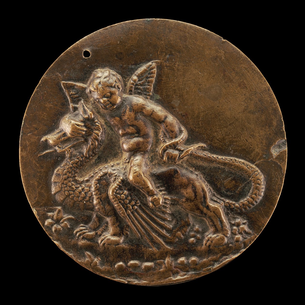 Amor rider på en drage, ca. 1500. af Moderno