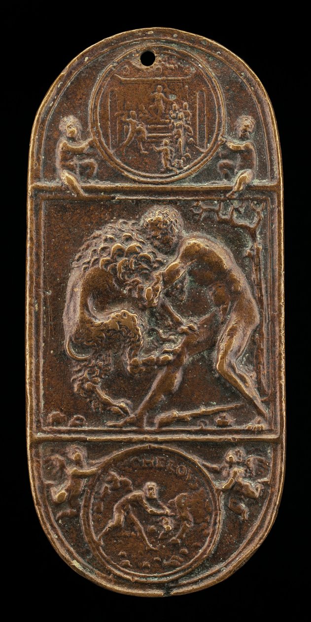 Hercules and the Nemean Lion, slutningen af det 15. - begyndelsen af det 16. århundrede. af Moderno