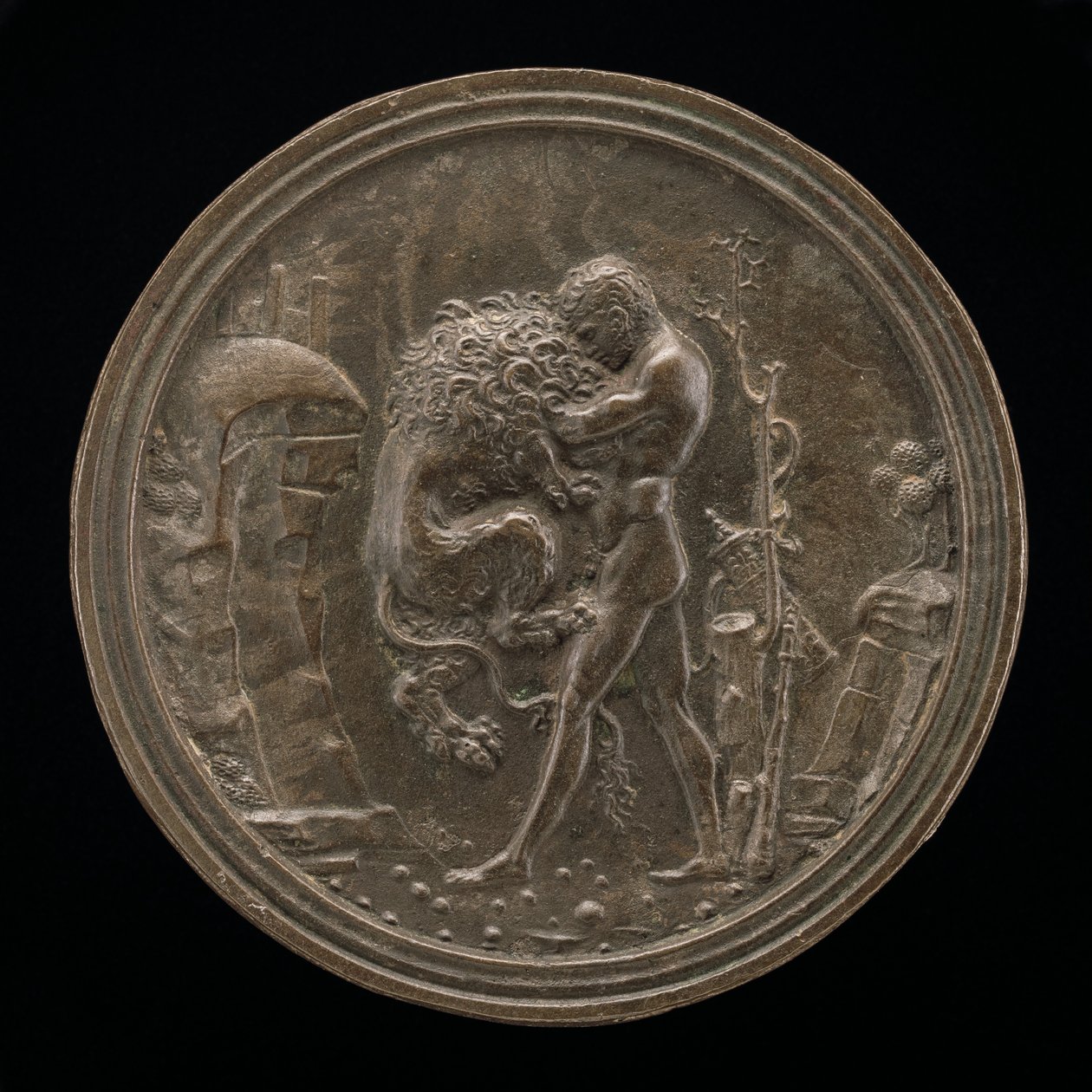Hercules and the Nemean Lion, slutningen af det 15. - begyndelsen af det 16. århundrede. af Moderno