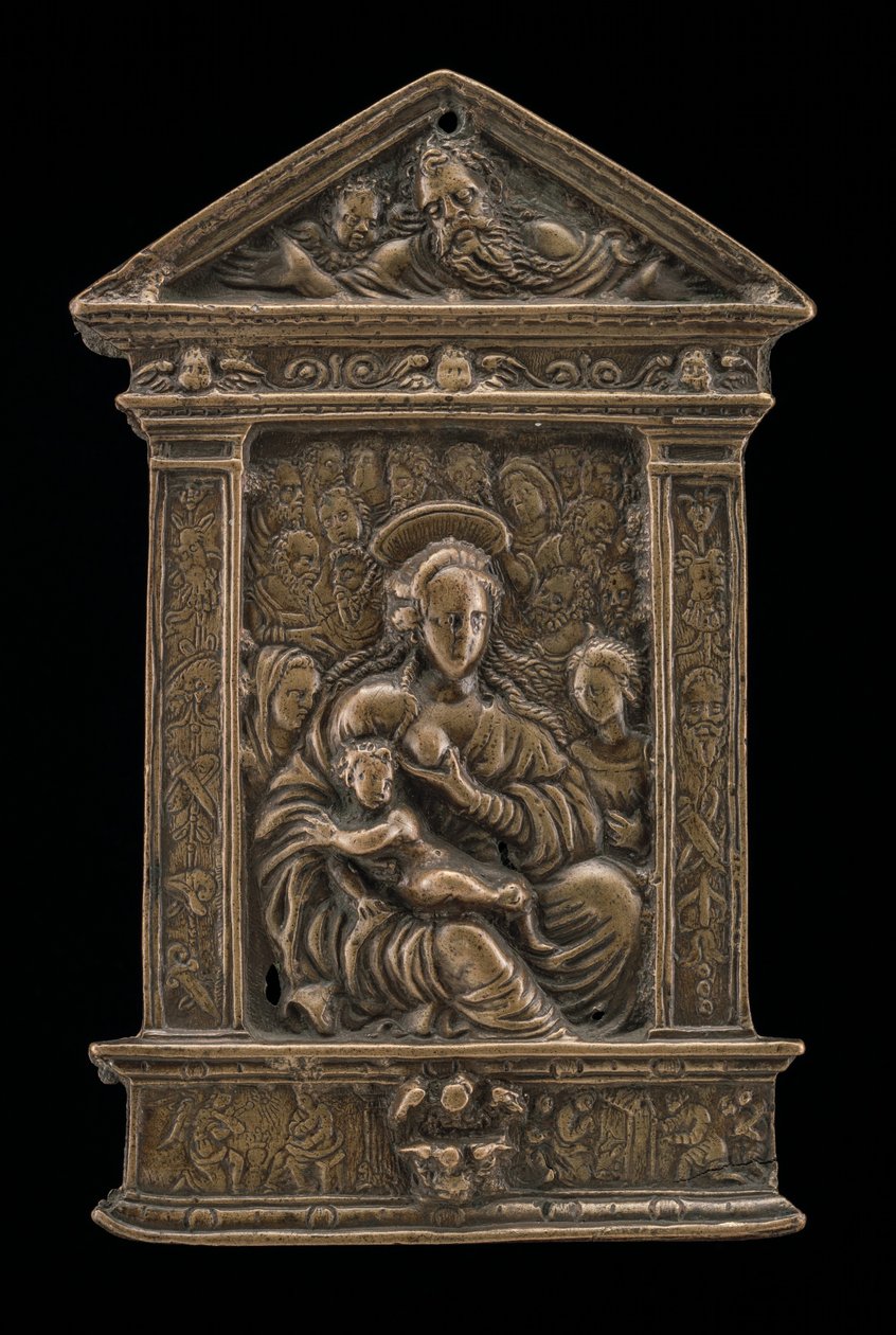 Madonna og barn med hellige, slutningen af det 15. - begyndelsen af det 16. århundrede. af Moderno