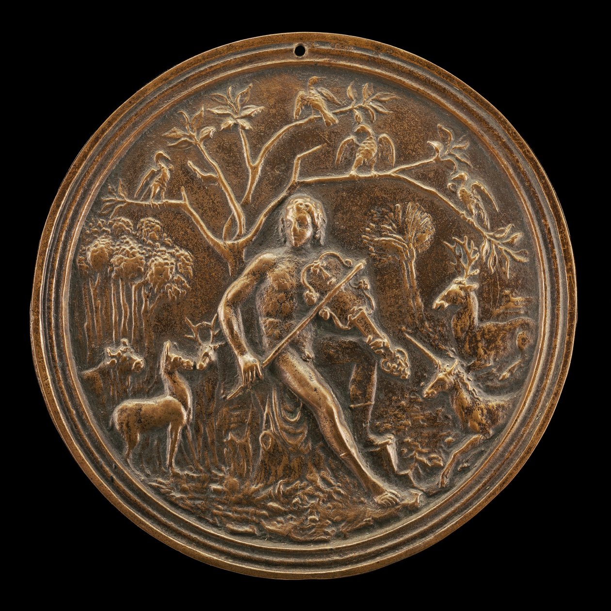 Orpheus Charming the Beasts of the Fields, slutningen af det 15. - begyndelsen af det 16. århundrede. af Moderno