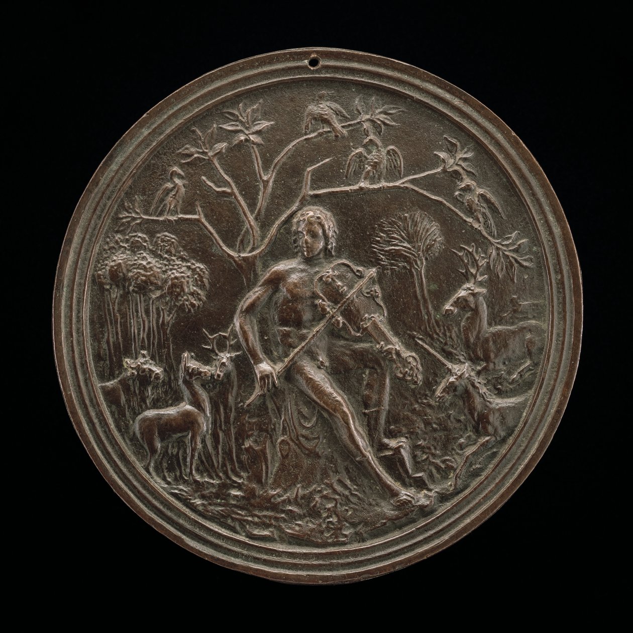 Orpheus Playing to the Animals, slutningen af det 15. - begyndelsen af det 16. århundrede. af Moderno