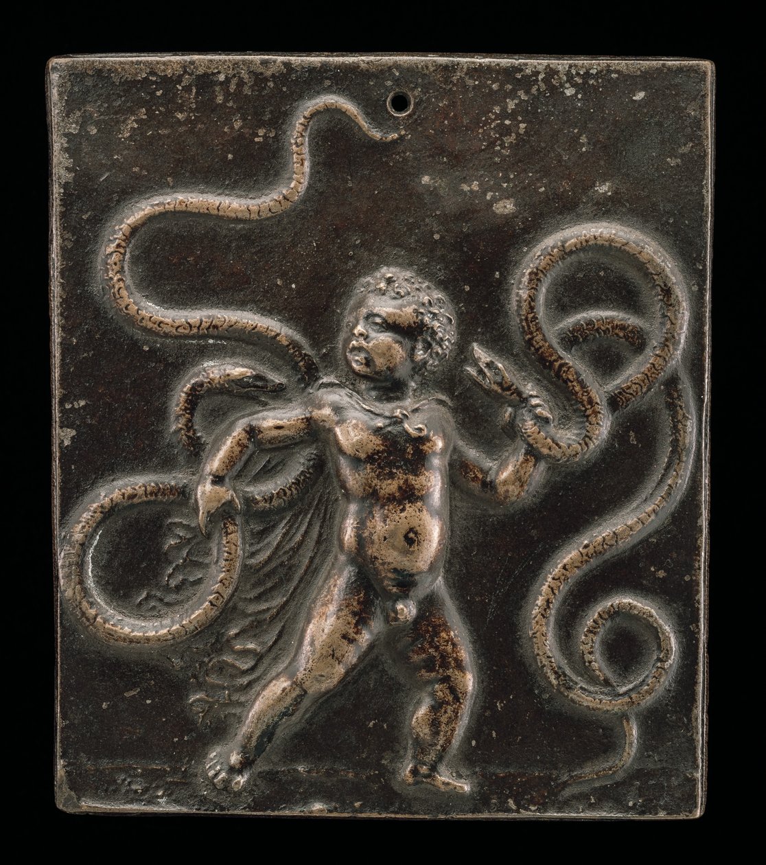 Spædbarnet Hercules kvæler slangerne, slutningen af det 15. - begyndelsen af det 16. århundrede. af Moderno