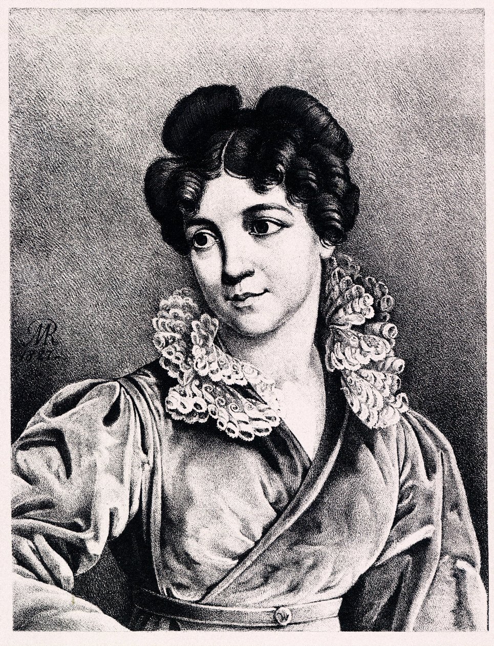Portræt af grevinde Praskovya Petrovna Kutaisova 1784-1870, 1827 af Modest Dmitryevich Rezvoy