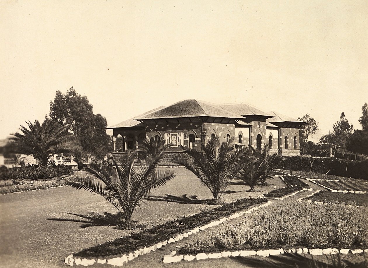 Opbygning af et imperium i den fascistiske tidsalder: Regeringskontoret i Asmara, 09/05/1936 (s/h-foto) af Modestino Baldinetti