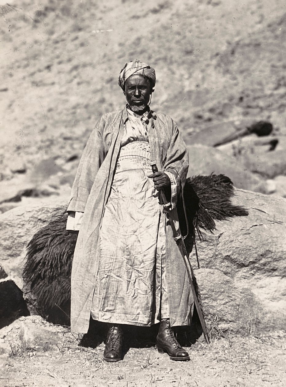 Opbygning af et imperium i den fascistiske tidsalder: en muslimsk leder, 09/05/1936 (s/h foto) af Modestino Baldinetti