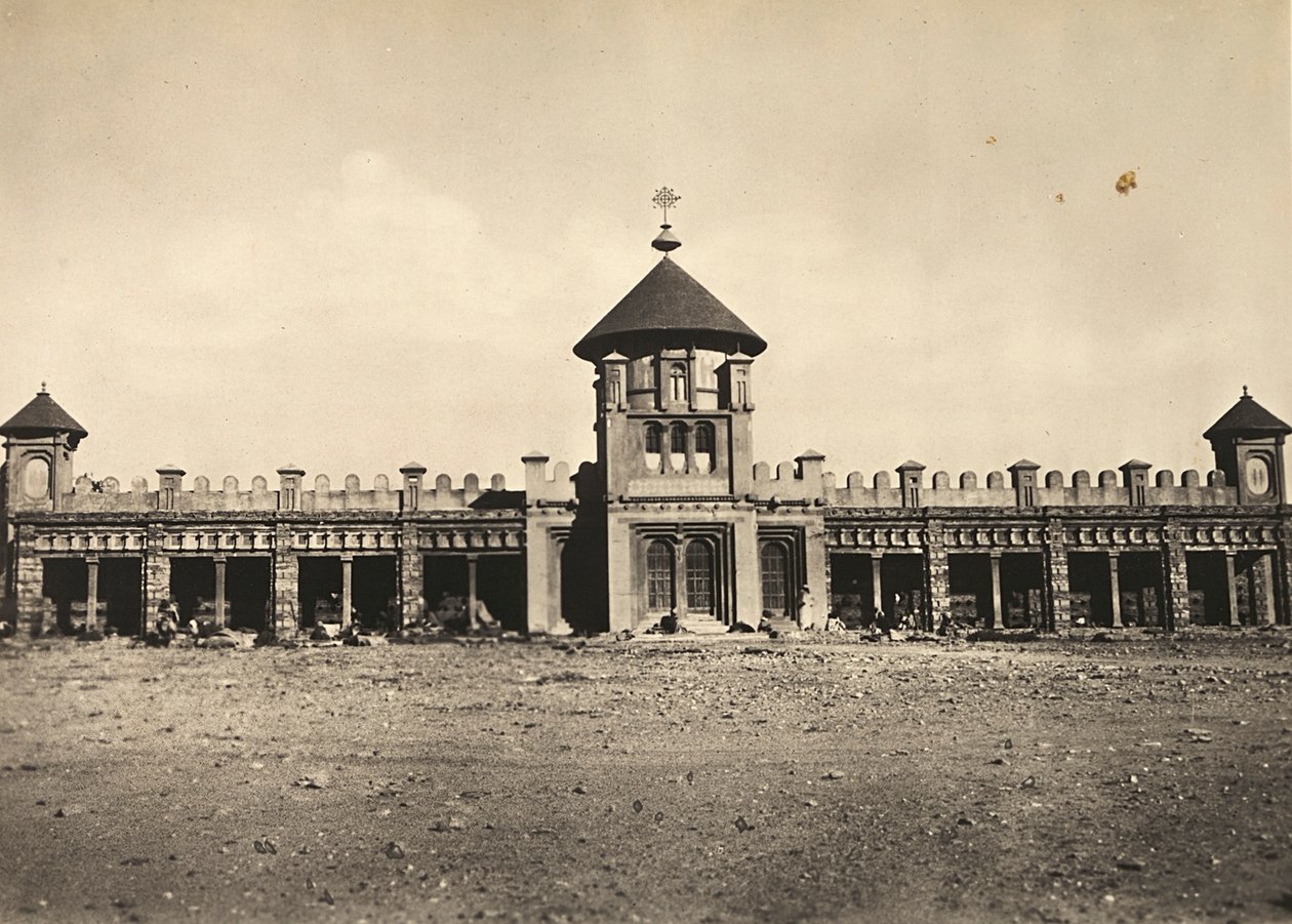 Opbygning af et imperium i den fascistiske tidsalder: en abessinisk kirke i Asmara, 09/05/1936 (s/h foto) af Modestino Baldinetti