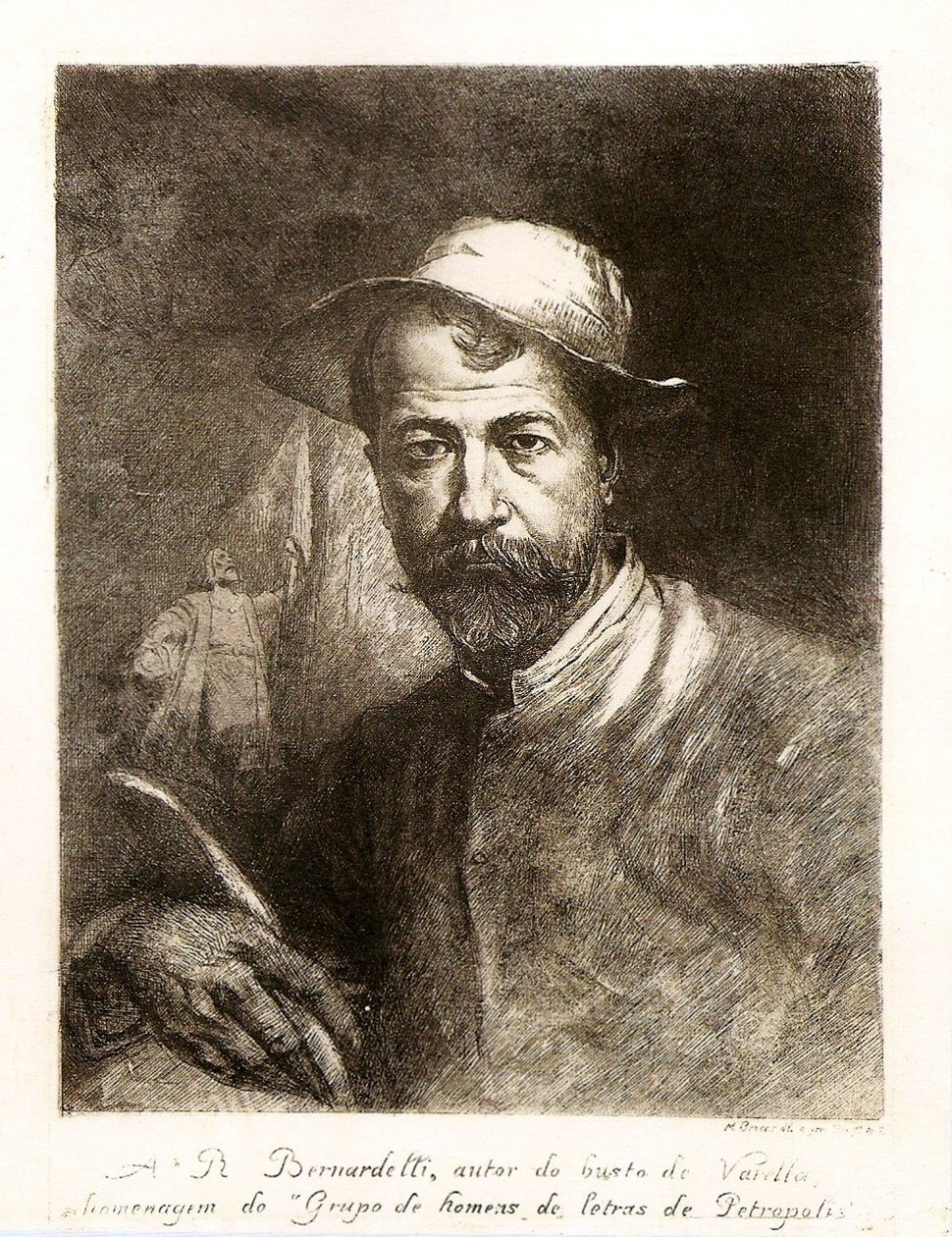 Portræt af Rodolpho Bernardelli af Modesto Brocos