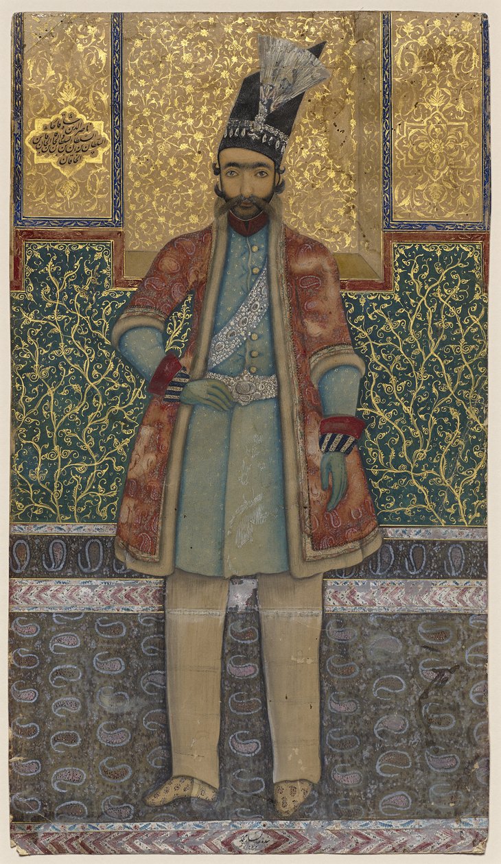 Portræt af Nâsir-od-din Shah af Mohammed (attr.to) Esfahani