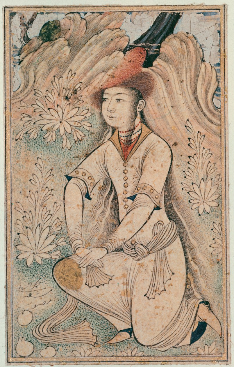 Pige med en pelshætte, Qazvin-skolen, Safavid-dynastiet af Mohammedi
