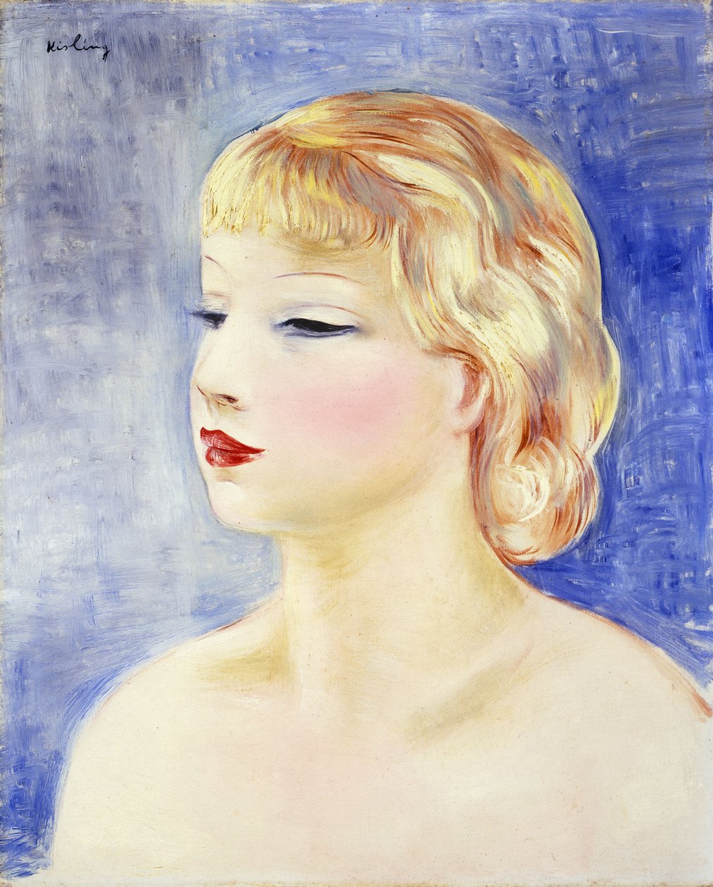 Blond kvinde; Femme Blonde af Moise Kisling