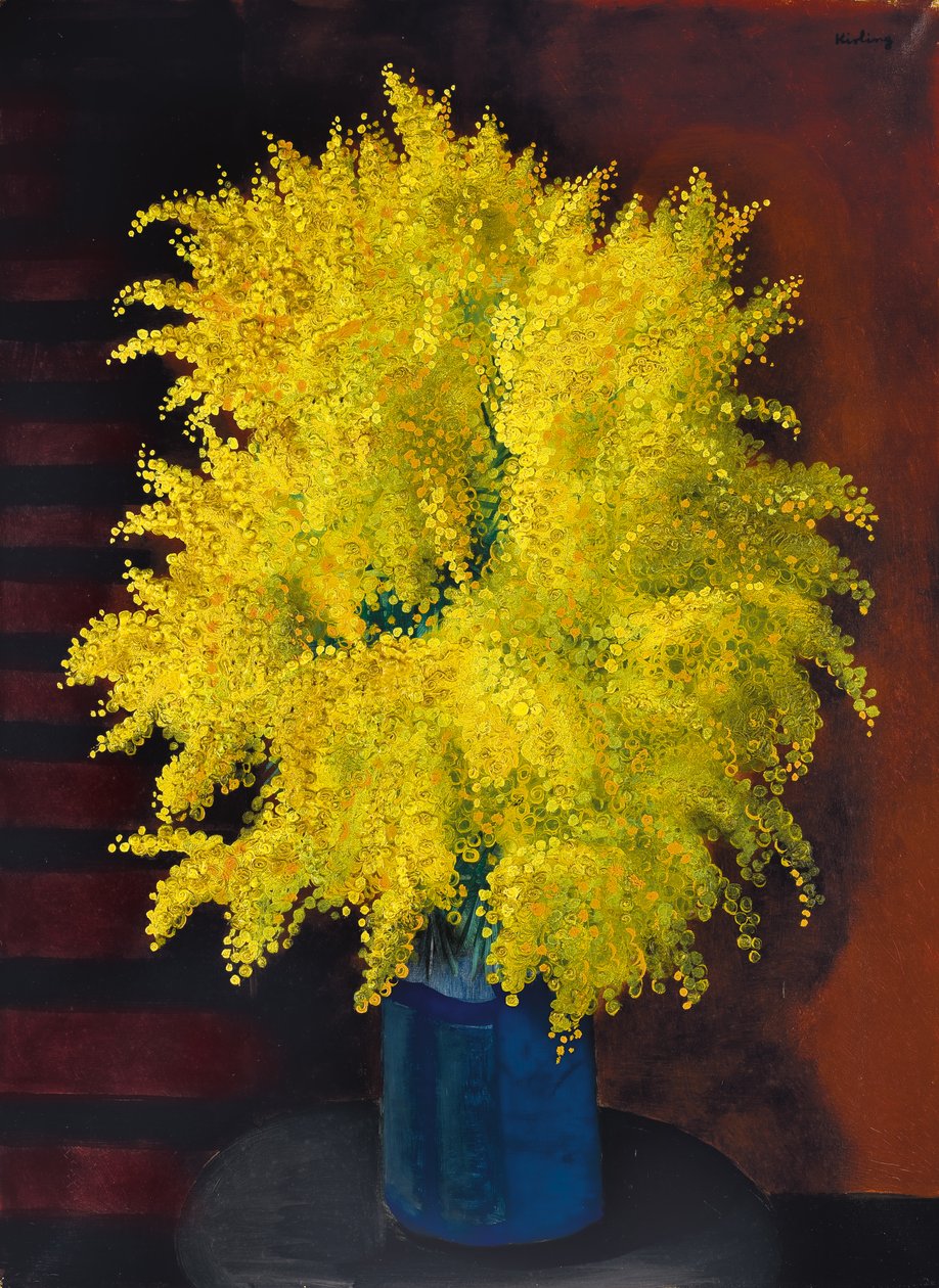 Bouquet of Mimosas, ca. 1930 (olie på lærred) af Moise Kisling