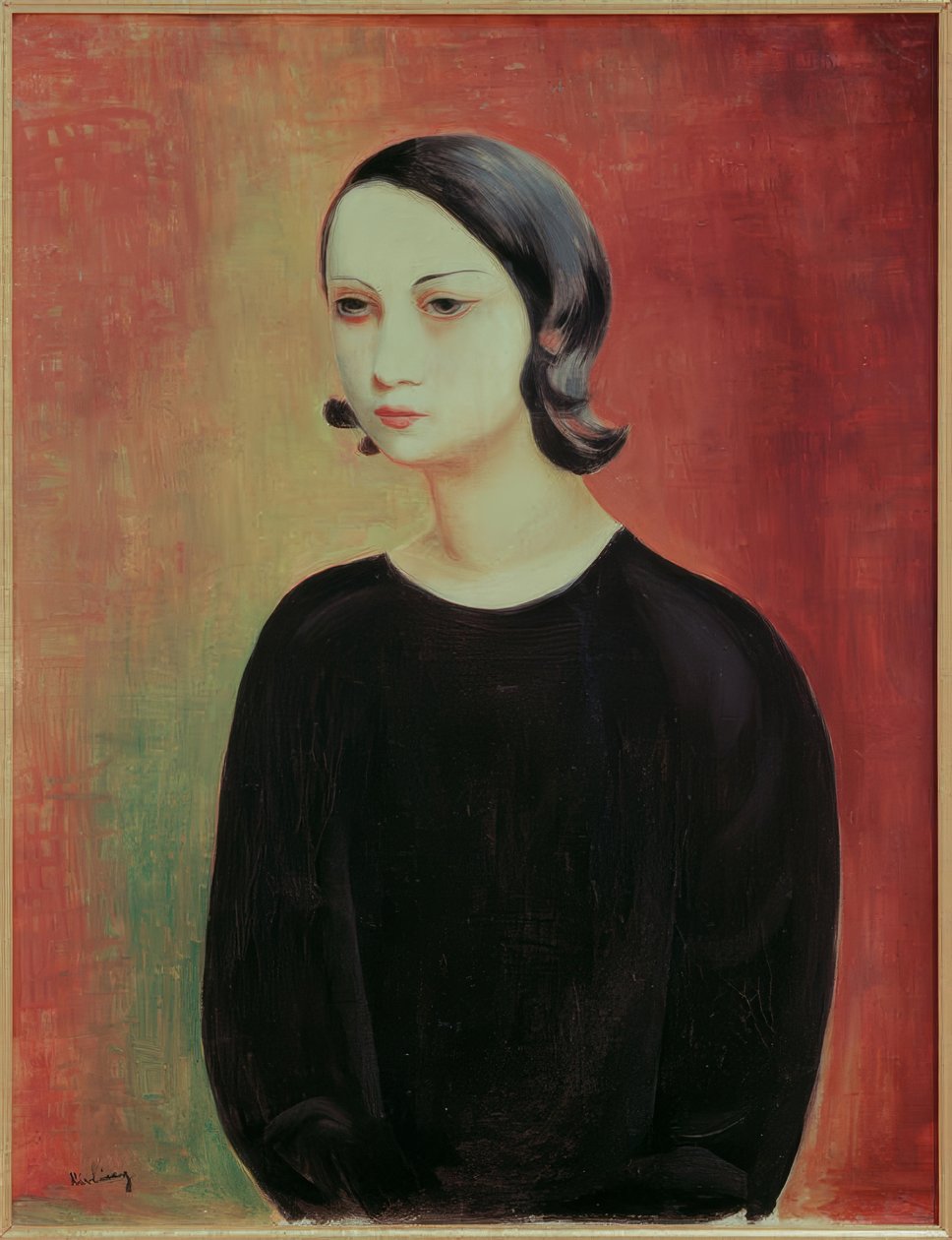 Pige i sort bluse af Moise Kisling