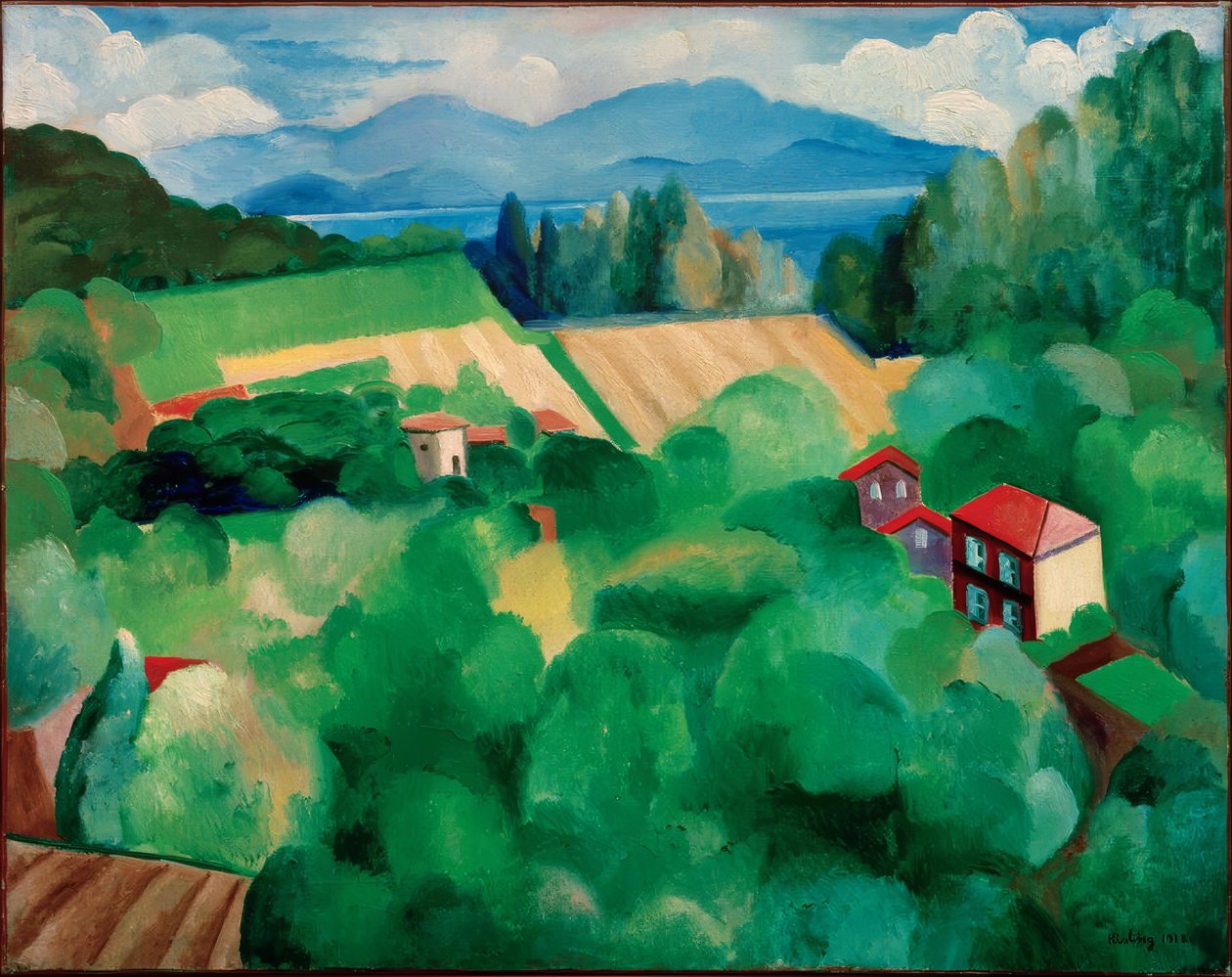 "Landskab i St. Tropez af Moise Kisling
