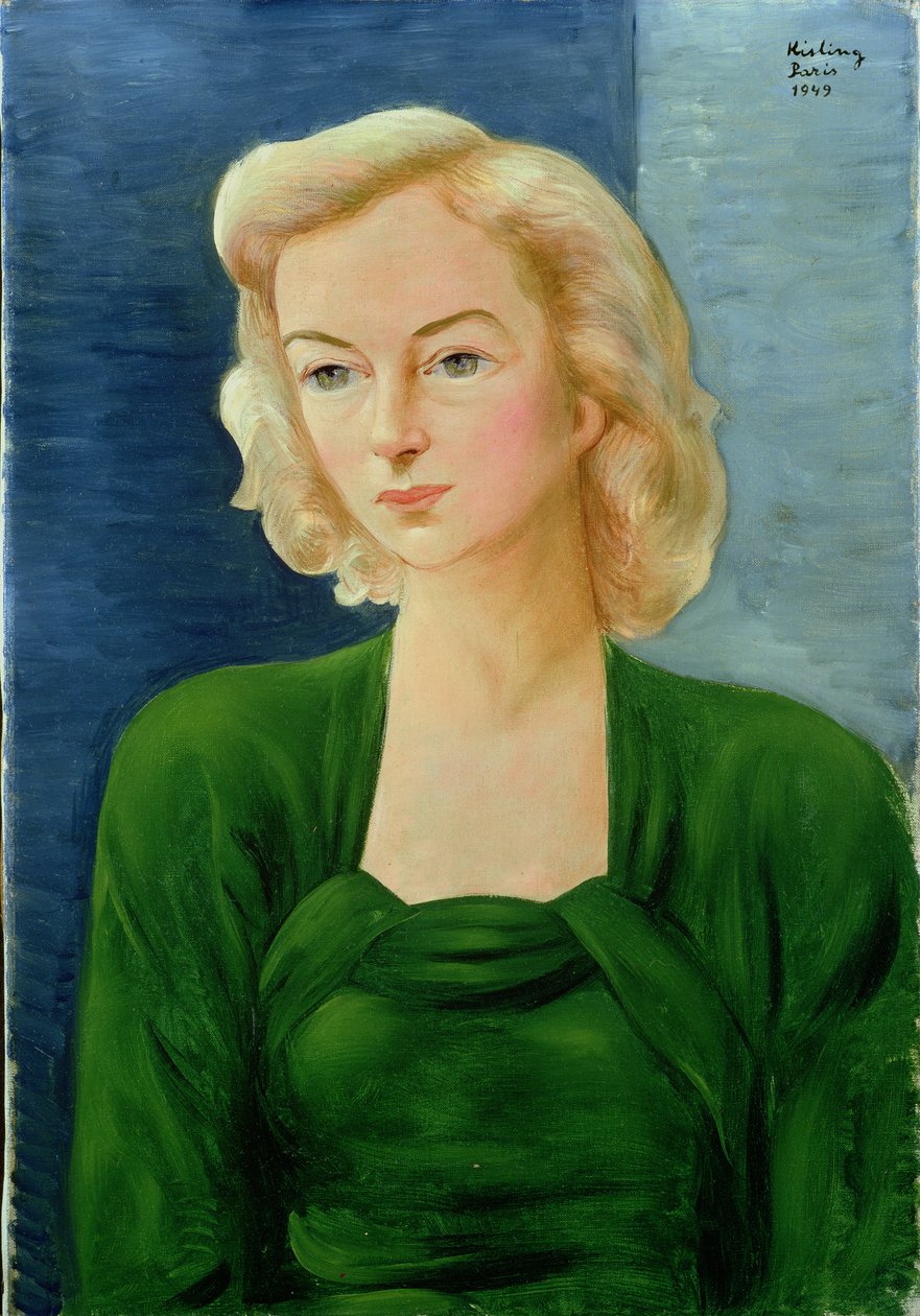 Portræt af Madame Martin af Moise Kisling