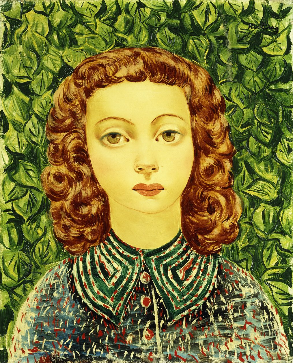 Portræt af en ung kvinde; Portrait de Jeune Femme af Moise Kisling